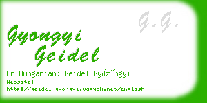 gyongyi geidel business card